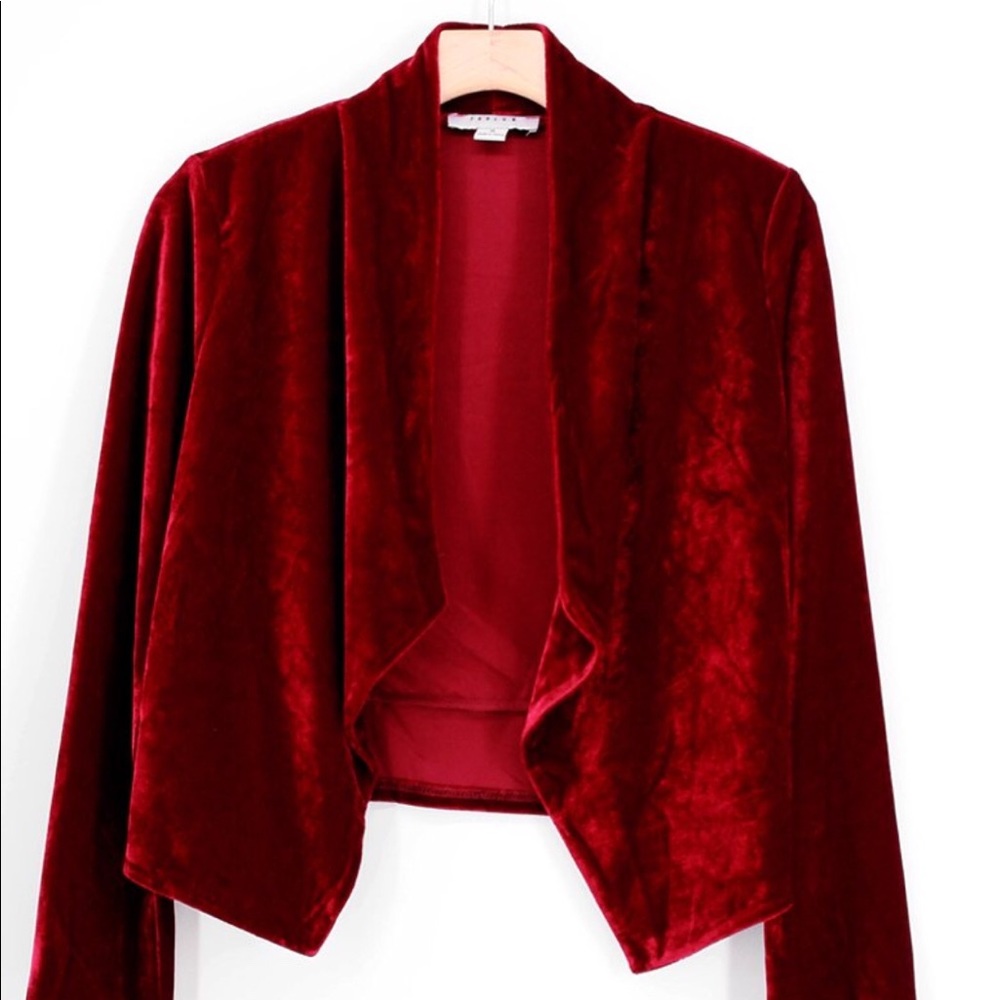 FAVLUX Velvet Shawl Collar Blazer Jacket